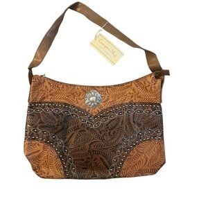 Elegant Brown and Tan Shoulder Bag